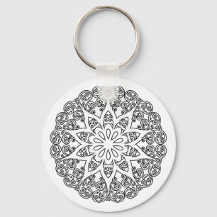 Porte-clés Colorez votre propre MANDALA - do-it-yourself Colo