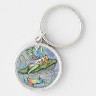 Porte-clés Colorful Mermaid and Carp Fish Fantasy Art
