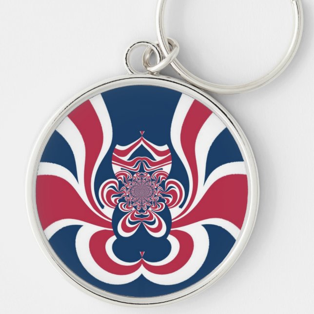 Porte-clés Colors unis : Motif mondial coloré (Devant)