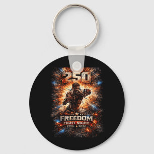 Porte-clés Combattant élite MMA patriotique du 250e anniversa