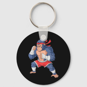 Porte-clés Combattant Gorilla MMA Kick Boxing Entraînement Ma