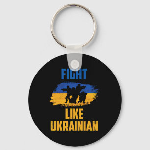 Porte-clés Combattre comme des guerriers de soutien ukrainien