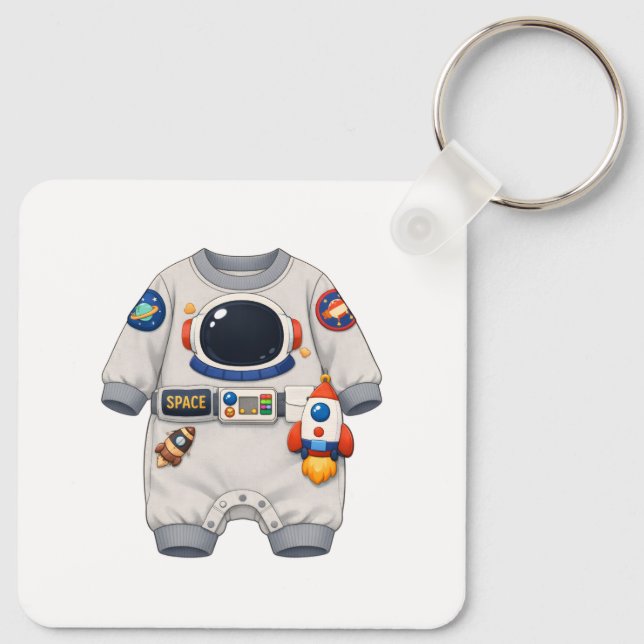 Porte-clés combinaison spatiale de bébé astronaute (Dos)