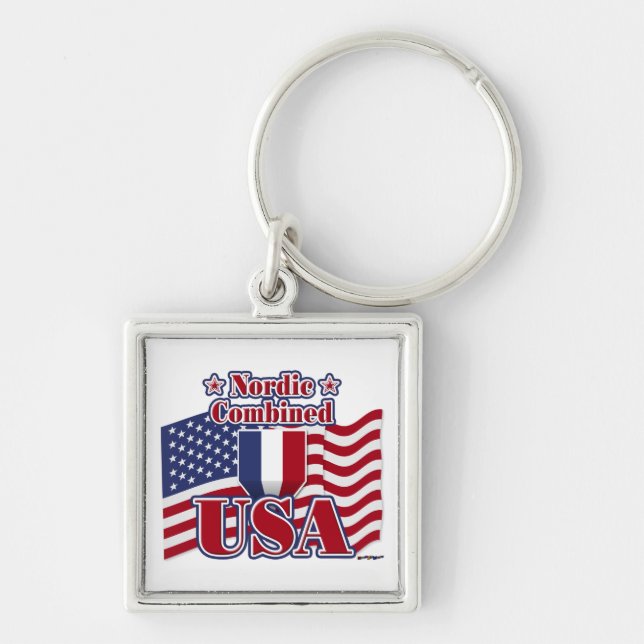 Porte-clés Combiné nordique USA (Devant)