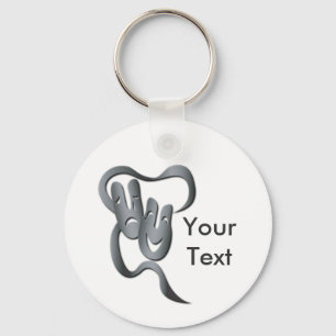 Porte-clés Comédie Tragédie Gris Porte - clé de masques de