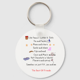 Porte-clés Comme le beurre d'arachide et la gelée