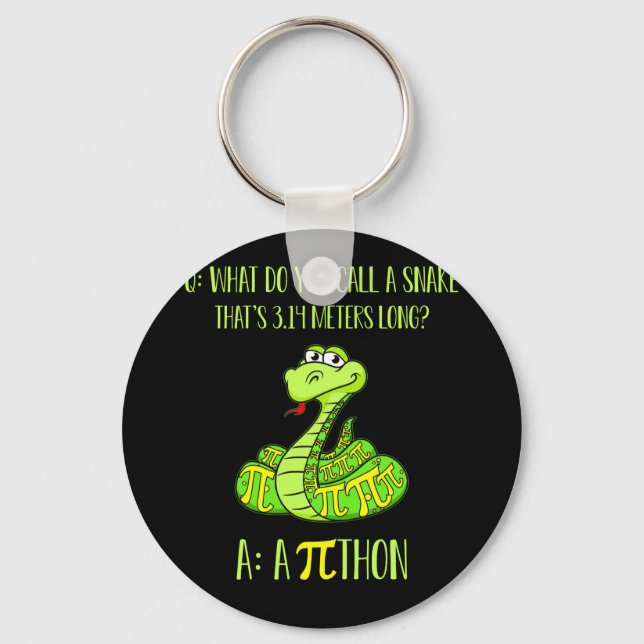 Porte-clés Comment Appelez-Vous Un Snake Python Pi Symbole Ma (Recto)