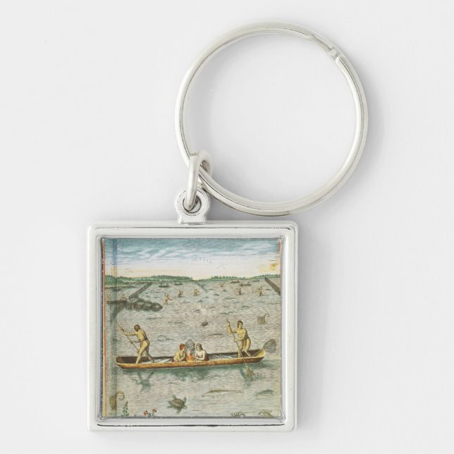 Porte-clés Comment les Indiens pêchent leurs poissons (Devant)