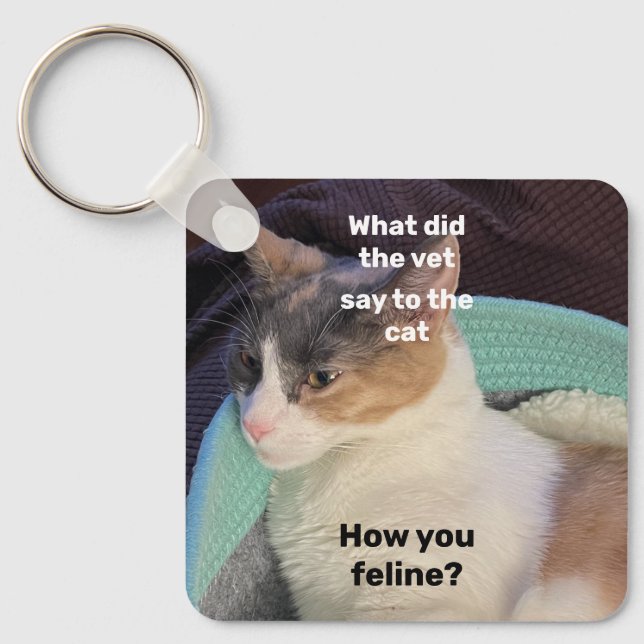 Porte-clés Comment tu félines ? (Recto)