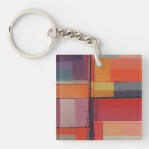 Porte-clés Composition Abstraite Moderne