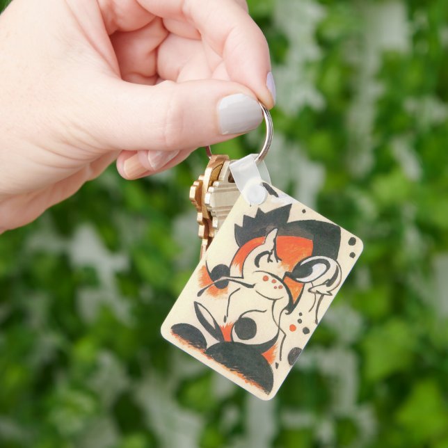 Porte-clés Composition avec deux cerfs de Franz Marc (main)