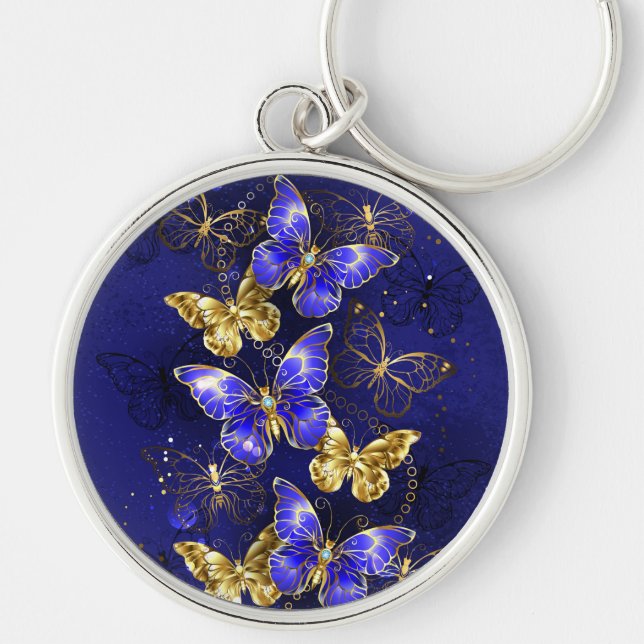 Porte-clés Composition avec papillons Sapphire (Devant)