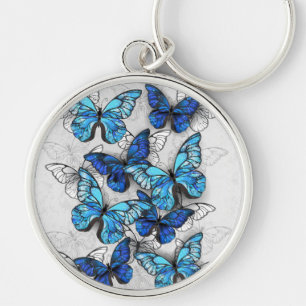 Porte-clés Composition des White and Blue Butterflies