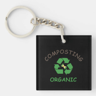 Porte-clés compostage compostage composteur agriculture biolo