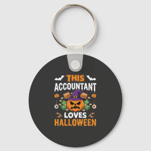 Porte-clés Comptable Aime Halloween Citrouille Comptable Desi