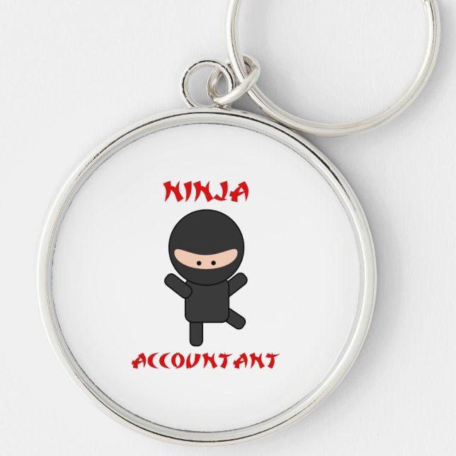 Porte-clés Comptable de Ninja (Devant)