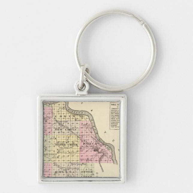 Porte-clés Comté de Dixon, Nebraska (Devant)