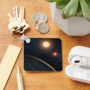 Porte-clés Concept de l'artiste illustrant Kepler-16b.