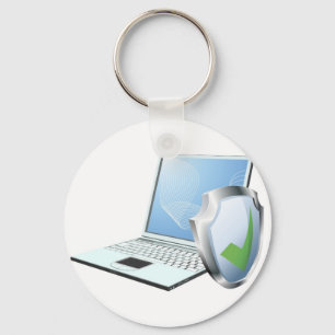 Porte-clés Concept de protection de l'ordinateur