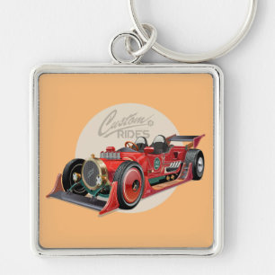 Porte-clés Concept de voiture de course rétro personnalisée