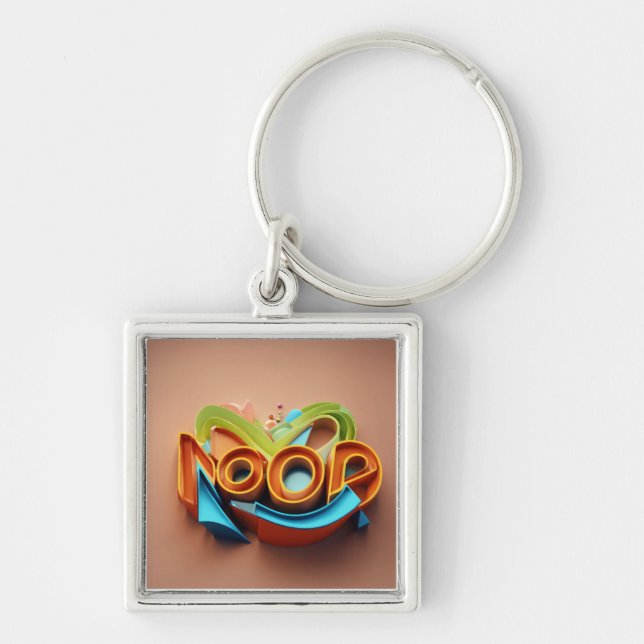 Porte-clés Conception 3D Fierce "Noor" pour (Devant)