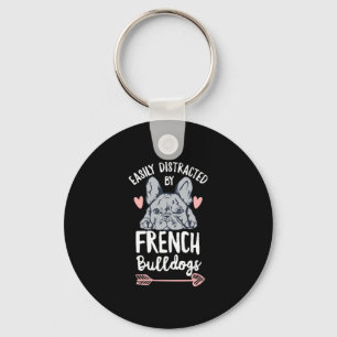 Porte-clés Conception Bulldog Pour Un Propriétaire Français