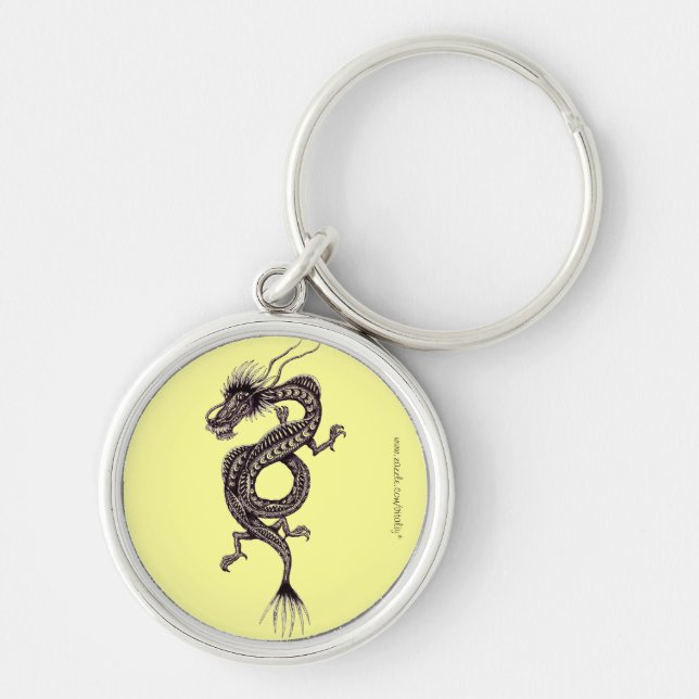 Porte-clés Conception chinoise de porte - clé d'art de dessin (Devant)