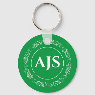 Porte-clés Conception circulaire avec Monogramme.