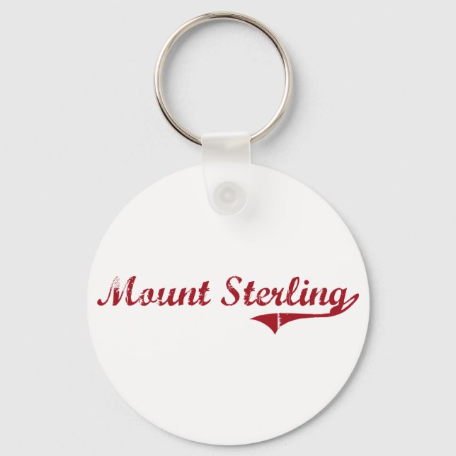 Porte-clés Conception classique du mont Sterling Ohio (Recto)