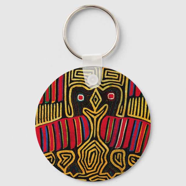 Porte-clés Conception de canard Mola d'Indien Cuna (Recto)