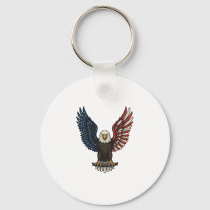 Porte-clés Conception de chemise vectorielle d'aigle patrioti