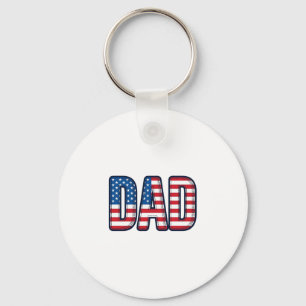 Porte-clés Conception de chemise vectorielle Papa patriotique