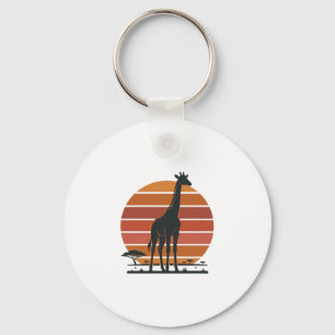 Porte-clés Conception de chemise vectorielle Safari Coucher d