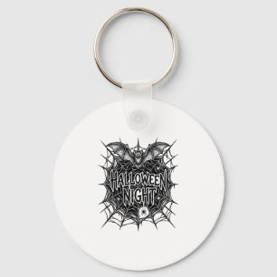 Porte-clés Conception de chemise vintage Halloween Night Bat
