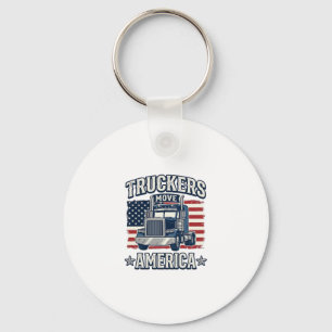 Porte-clés Conception de chemise vintage pour camionneurs Ame