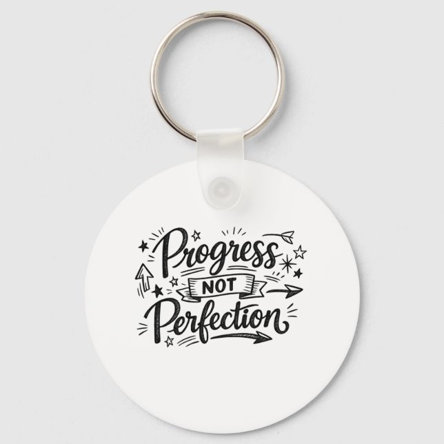 Porte-clés Conception de citation motivationnelle de progrès  (Recto)