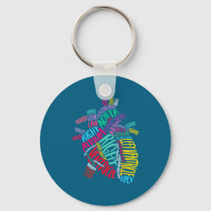 Porte-clés Conception de cœur anatomique cardiaque cardiovasc