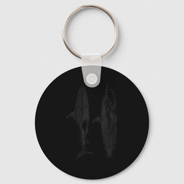 Porte-clés Conception de dérive de planche de surf requin coo (Recto)
