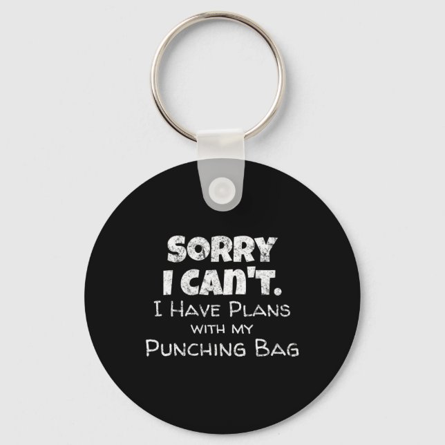 Porte-clés Conception de devis de boxe amusante - Poignée de  (Recto)