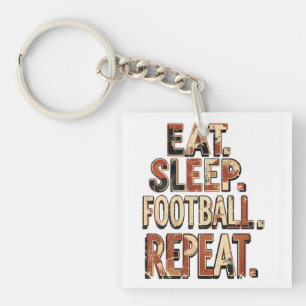 Porte-clés Conception de fan de football vintage   Graphique 