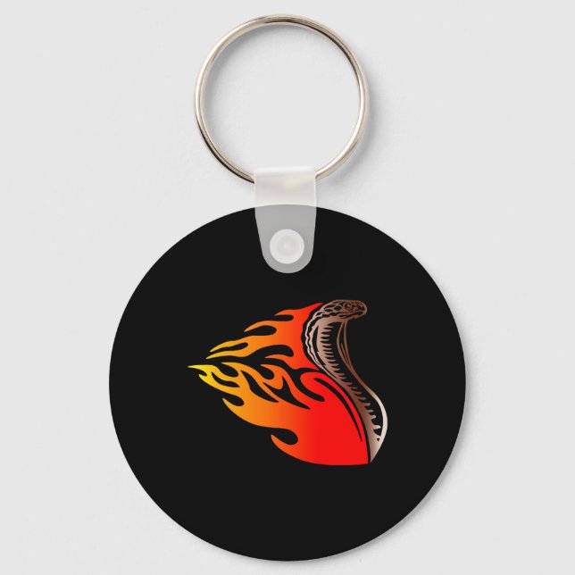 Porte-clés conception de flammes de cobra (Recto)