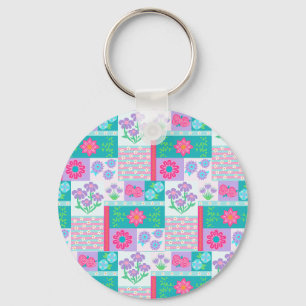 Porte-clés Conception de fleurs vibrantes en fleurs