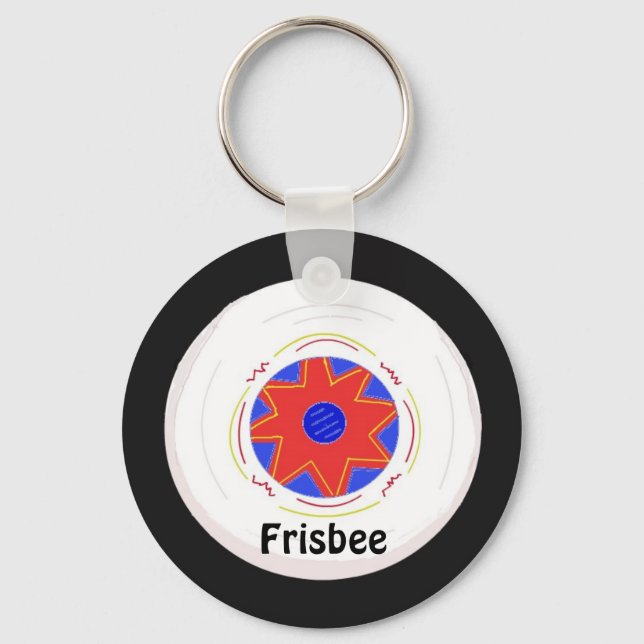 Porte-clés Conception de frisbee cool (Recto)