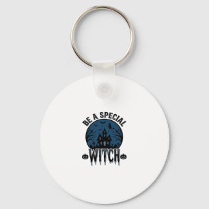 Porte-clés Conception de gravure vintage Halloween sorcière s