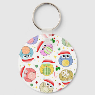 Porte-clés Conception de hiboux de Noël