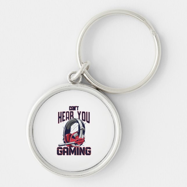 Porte-clés Conception de jeux avec casque (Devant)