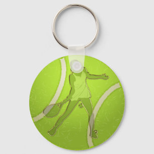 PORTE-CLÉS CONCEPTION DE JOUEUR DE TENNIS DE FEMME