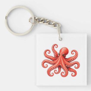 Porte-clés Conception de la vie marine de l'octopus océan