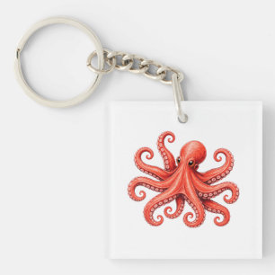 Porte-clés Conception de la vie marine de l'octopus océan