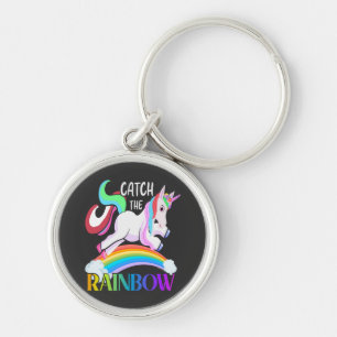Porte-clés Conception de licorne arc-en-ciel Catch